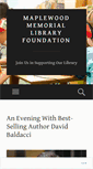 Mobile Screenshot of maplewoodlibraryfoundation.org