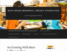 Tablet Screenshot of maplewoodlibraryfoundation.org